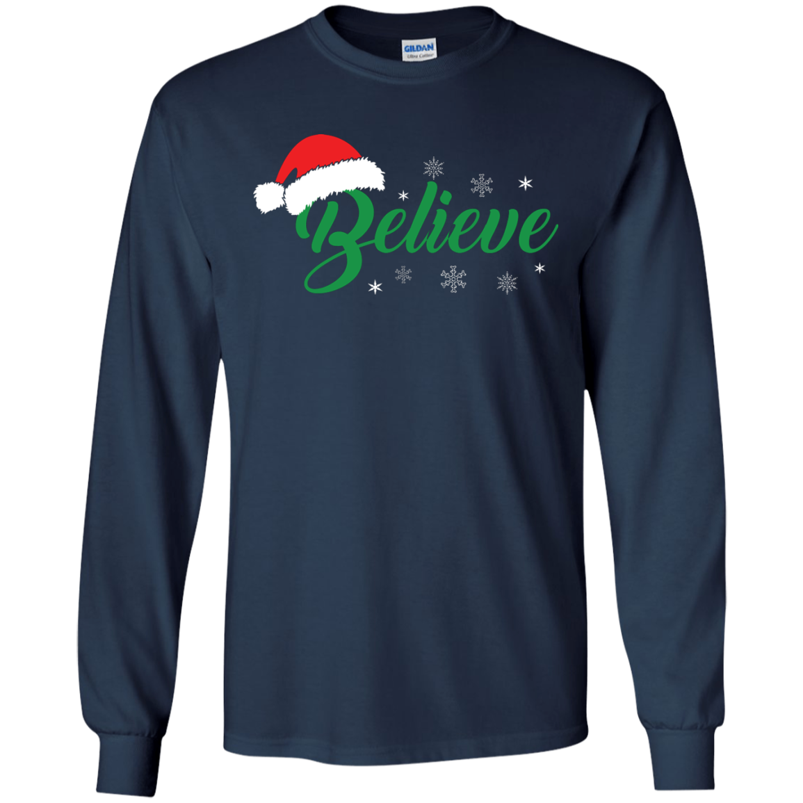 Christmas T-Shirt Believe In Santa Navy