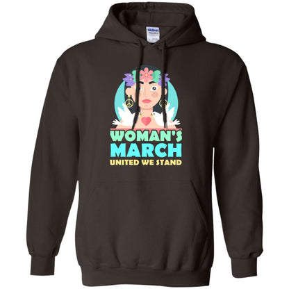 Woman Right T-shirt Womans March United We Stand Dark Chocolate