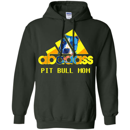 Abadass Pit Bull Mom Mommy Loves Pitbull Shirt Forest Green