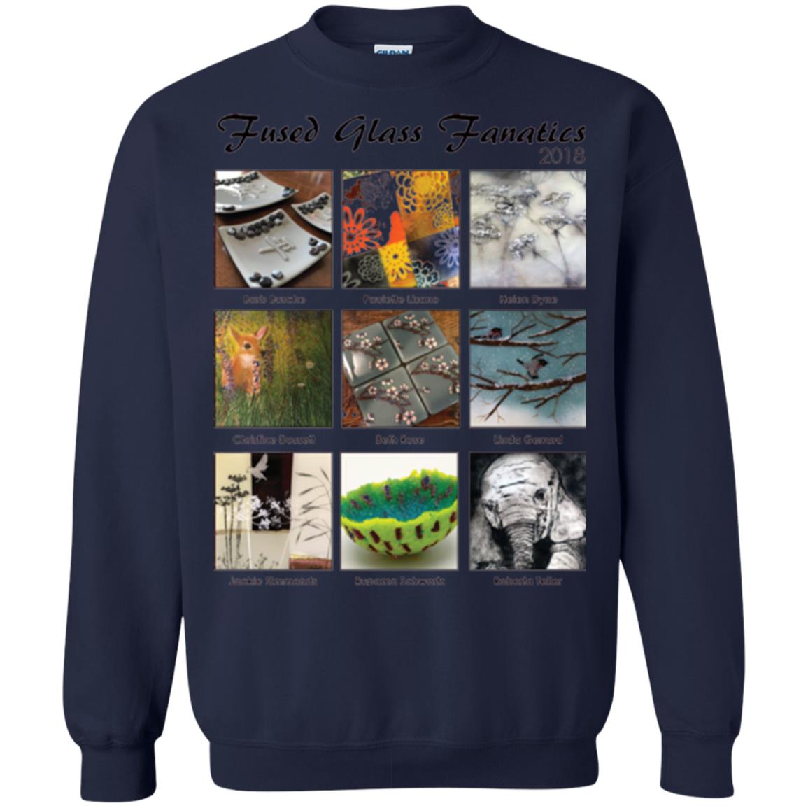 Commemorative T-shirt Fused Glass Fanatics 2018 Navy