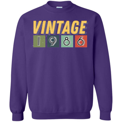 Vintage 1986 32th Birthday Gift Shirt For Mens Or Womens Purple