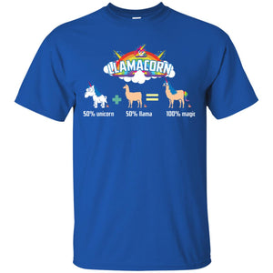 %50 Unicorn %0% Llama 100% Llamacorn T-shirt