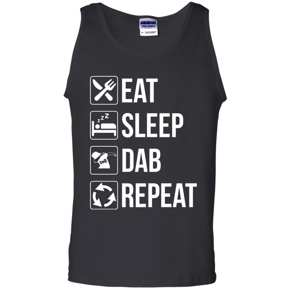 Funny Eat Sleep Dab Repeat T-shirt Black