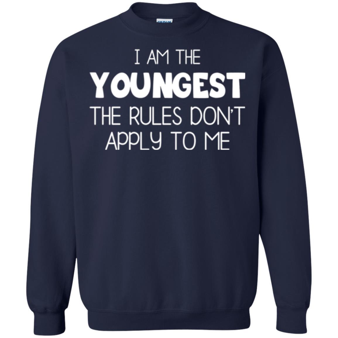 Family T-shirt I Am The Youngest The Rules Don't Apply To Me Navy
