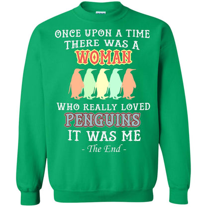There Was A Woman Who Really Loved Penguins It Was Me Shirt Irish Green