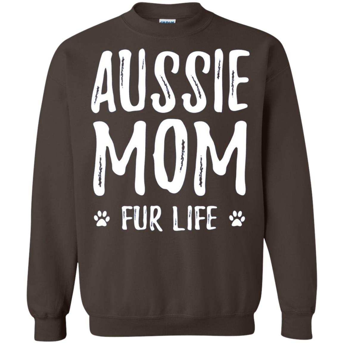 Aussie Mom Fur Life T-shirt Dark Chocolate