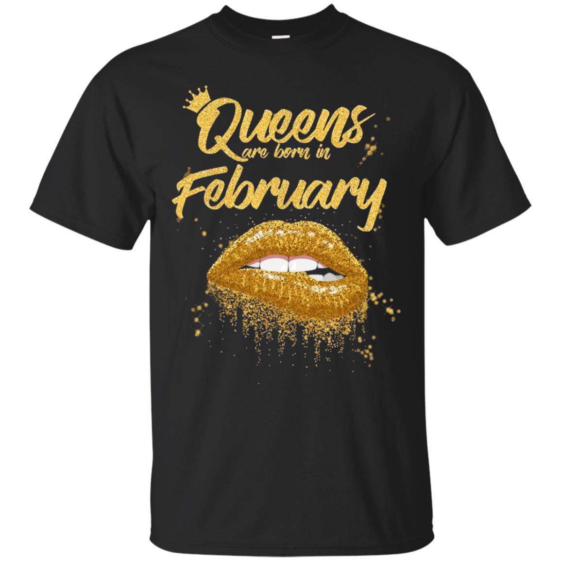Black Women T-shirt Queens Are Born In February Birthday Black