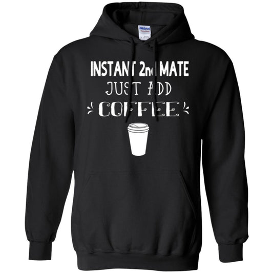 Coffee Lovers T-shirt Instant 2nd Mate Just Add Coffee Black