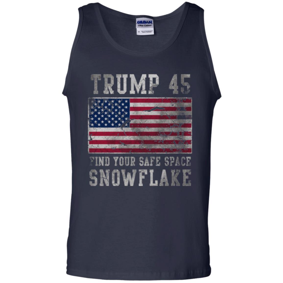 Trump 45 Find Your Safe Space Snowflake T-shirt Navy