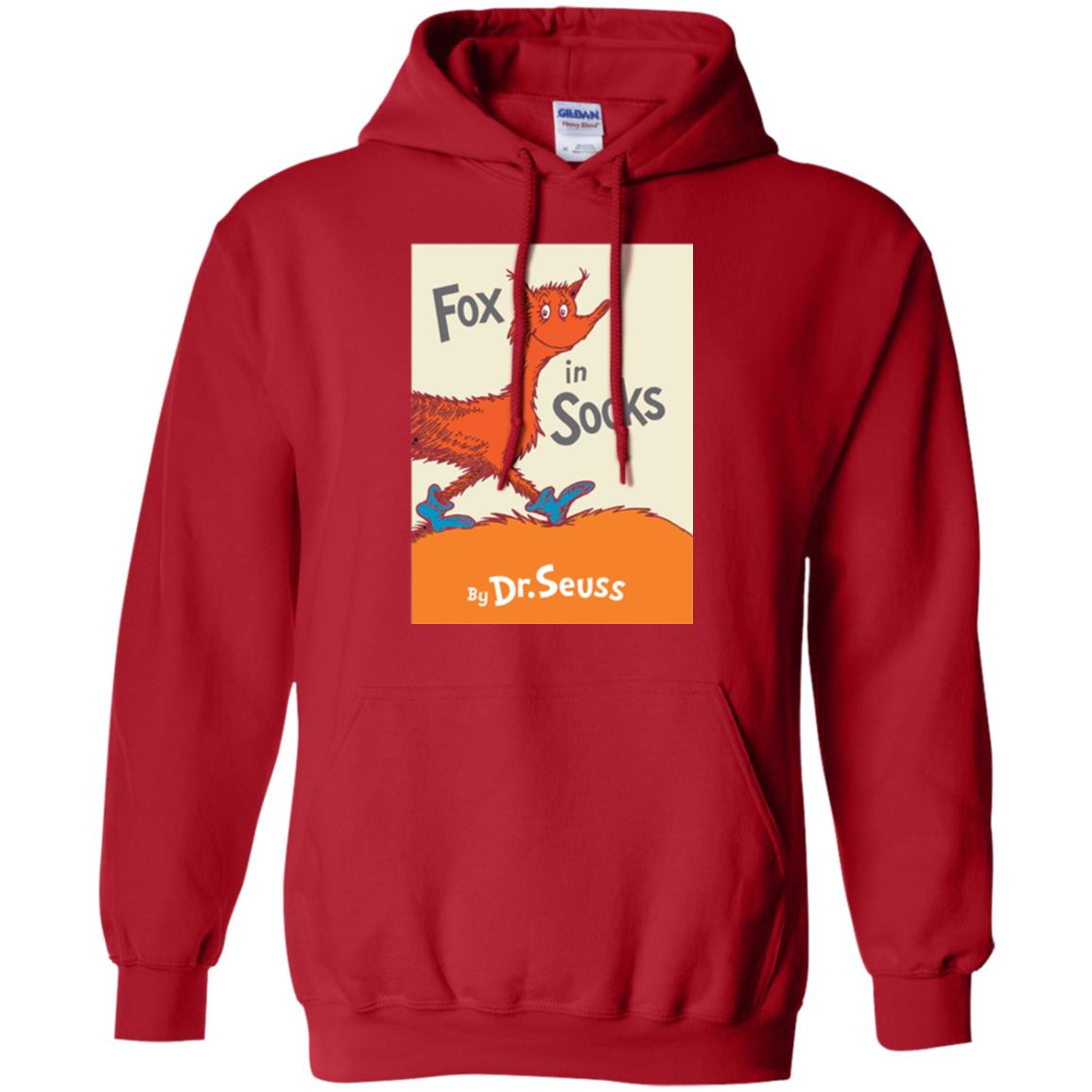 Dr. Seuss Fox In Socks Book Lover T-shirt Red