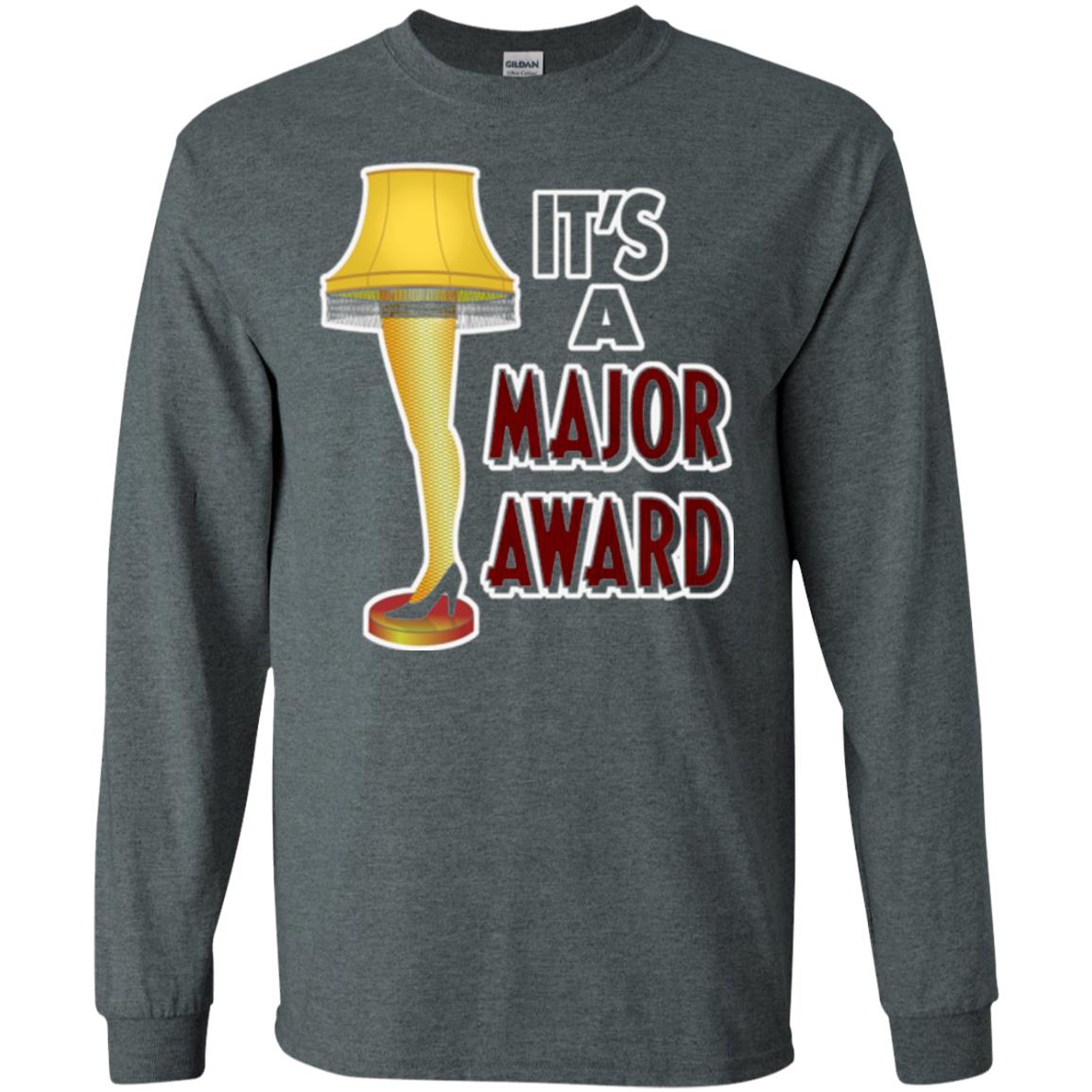 Christmas T-shirt It_s A Major Award Leg Lamp Dark Heather