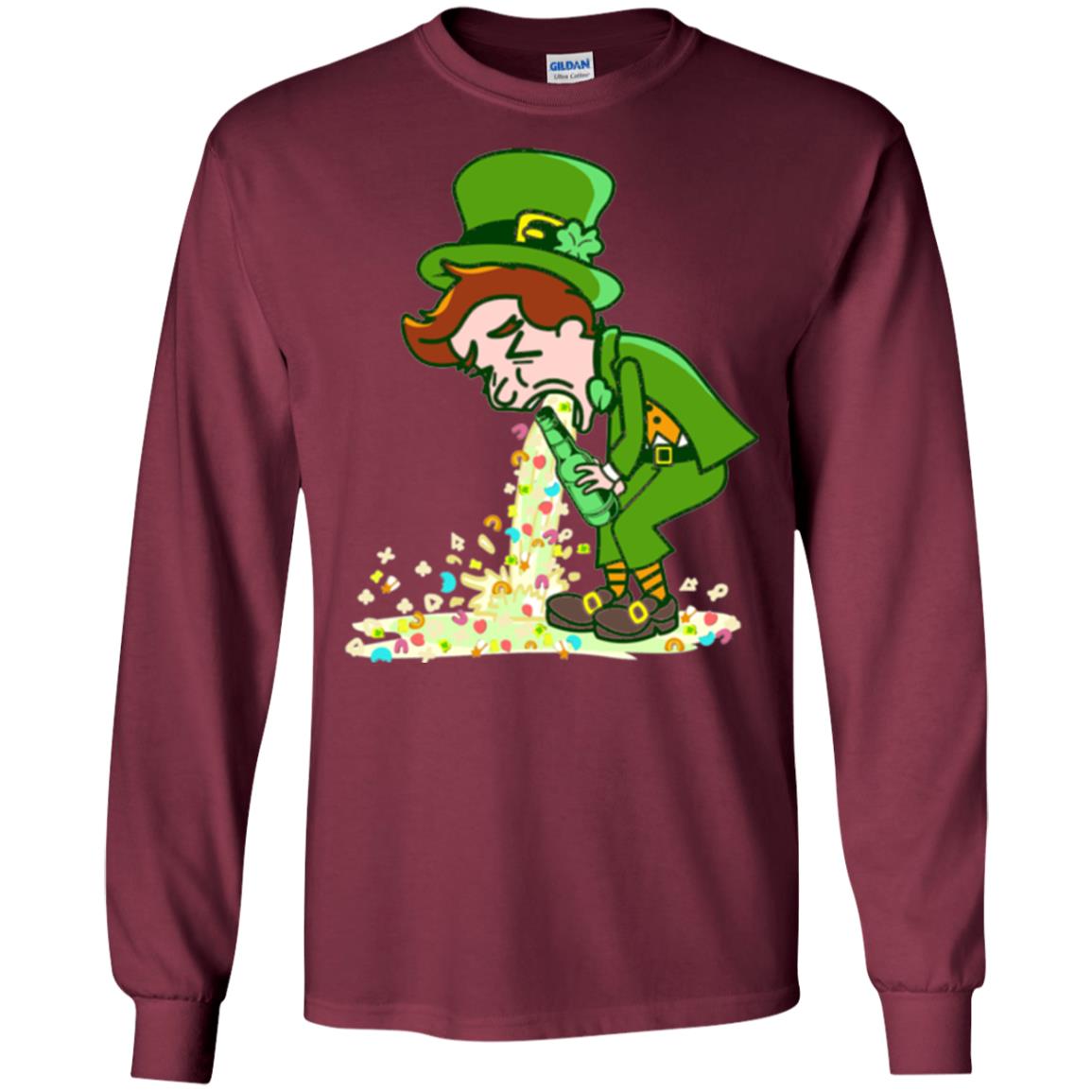 Saint Patty's Day Leprechaun St. Patricks Day T-shirt Maroon