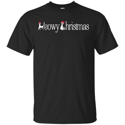 Christmas T-shirt Meowy Christmas Black
