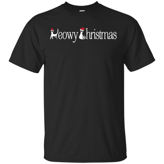 Christmas T-shirt Meowy Christmas Black