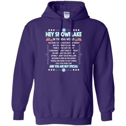 Hey Snowflake In The Real World Military T-shirt Purple