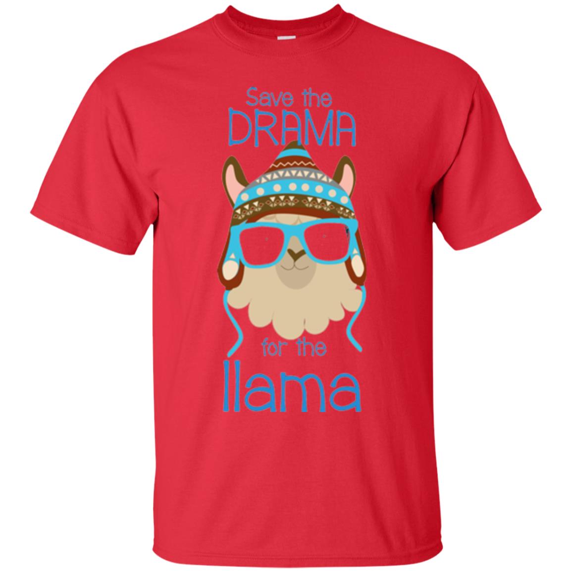 Llama Lovers T-shirt Save The Drama For The Llama Red