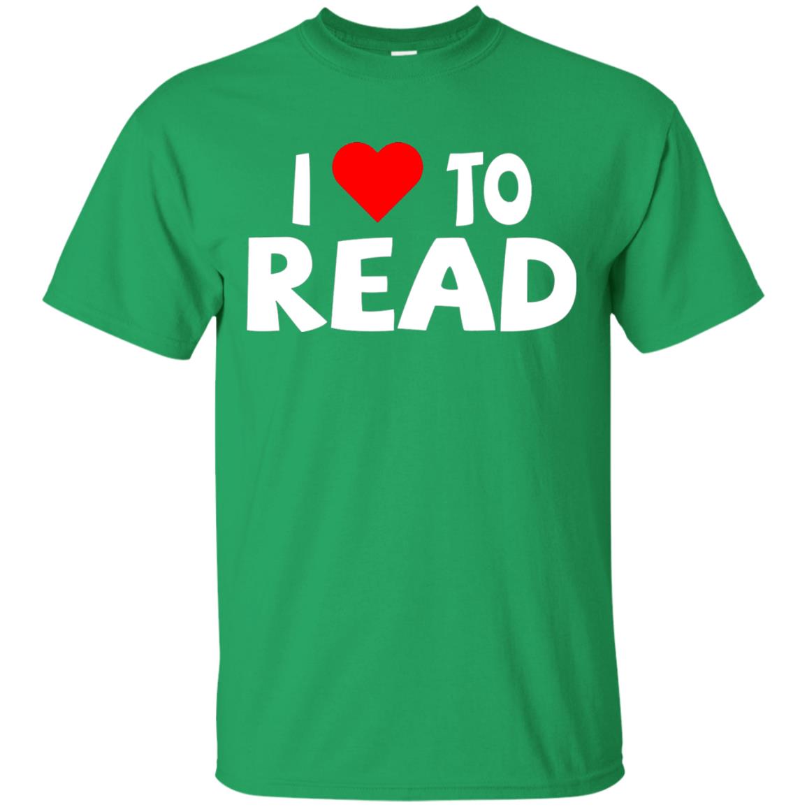 I Love To Read Heart Reader T-shirt Irish Green