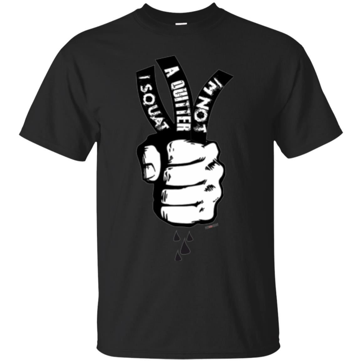 Fitnoquit T-shirt Im Not A Quitter Im Squat Gym Black