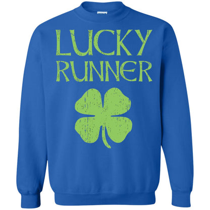 Irish Running Lucky Runners St. Patrick_s Day T-shirt Royal