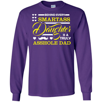 Behind Every Daughter Is A Truly Dad Family Shirt Purple