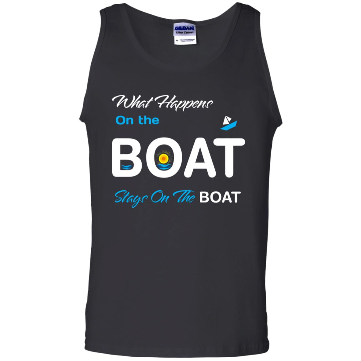 What Happens On The Boat Stay On The Boat Summer Vacation Shirt Black