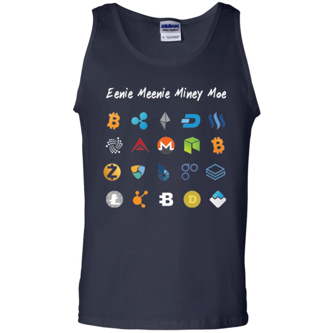 Bitcoin Litecoin Ethereum Eenie Meenie Miney Moe T-shirt Navy