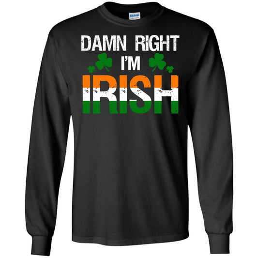 Damn Right I_m Irish Shirt Black