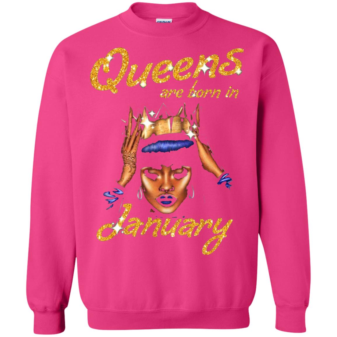 Birthday T-shirt Queens Are Born In January Heliconia
