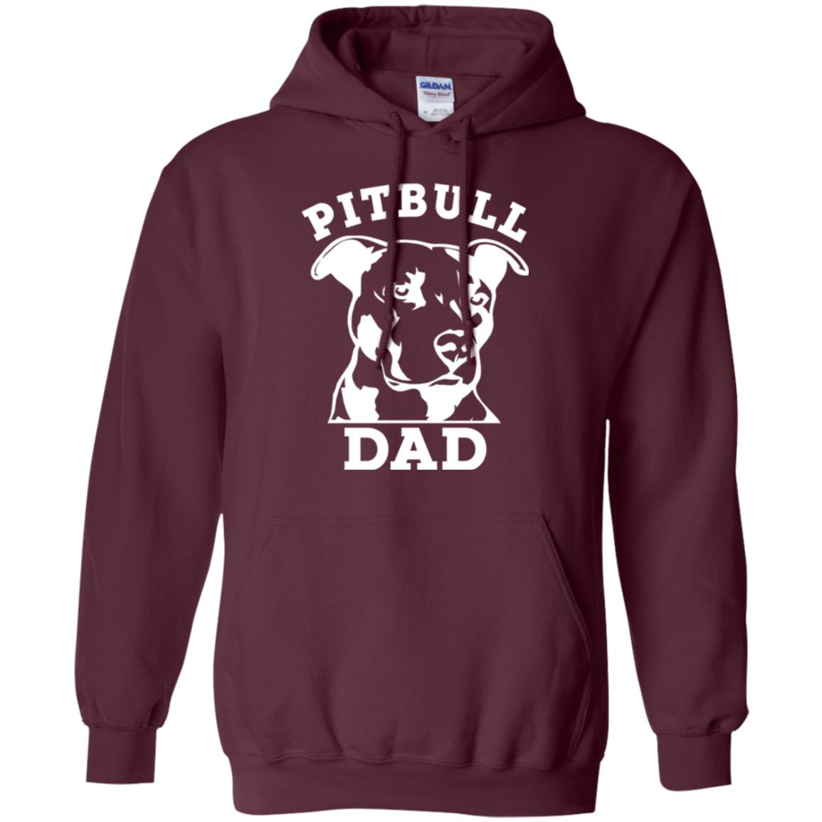 Pit Bull Dad T-shirt Pitbull Lovers Maroon