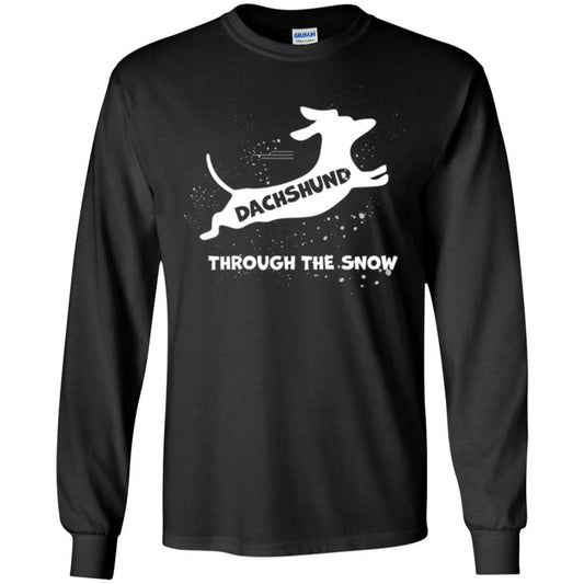 Dachshund Through The Snow T-shirt Black