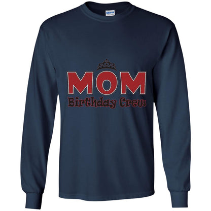 Mom Birthday Crew T-shirt Birthday Party Navy