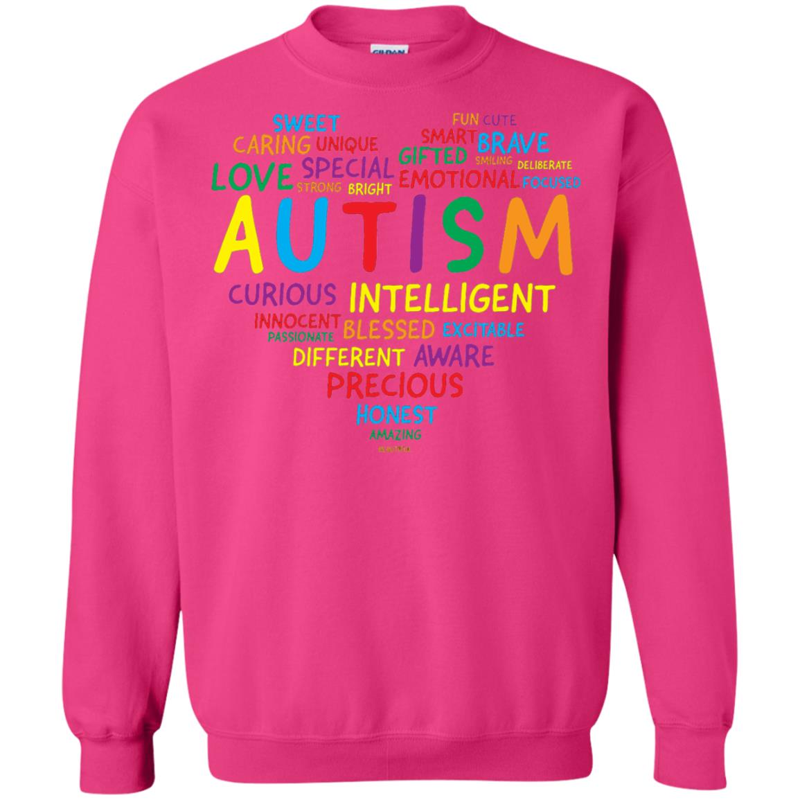 Autism Heart Autism Awareness T-shirt Heliconia