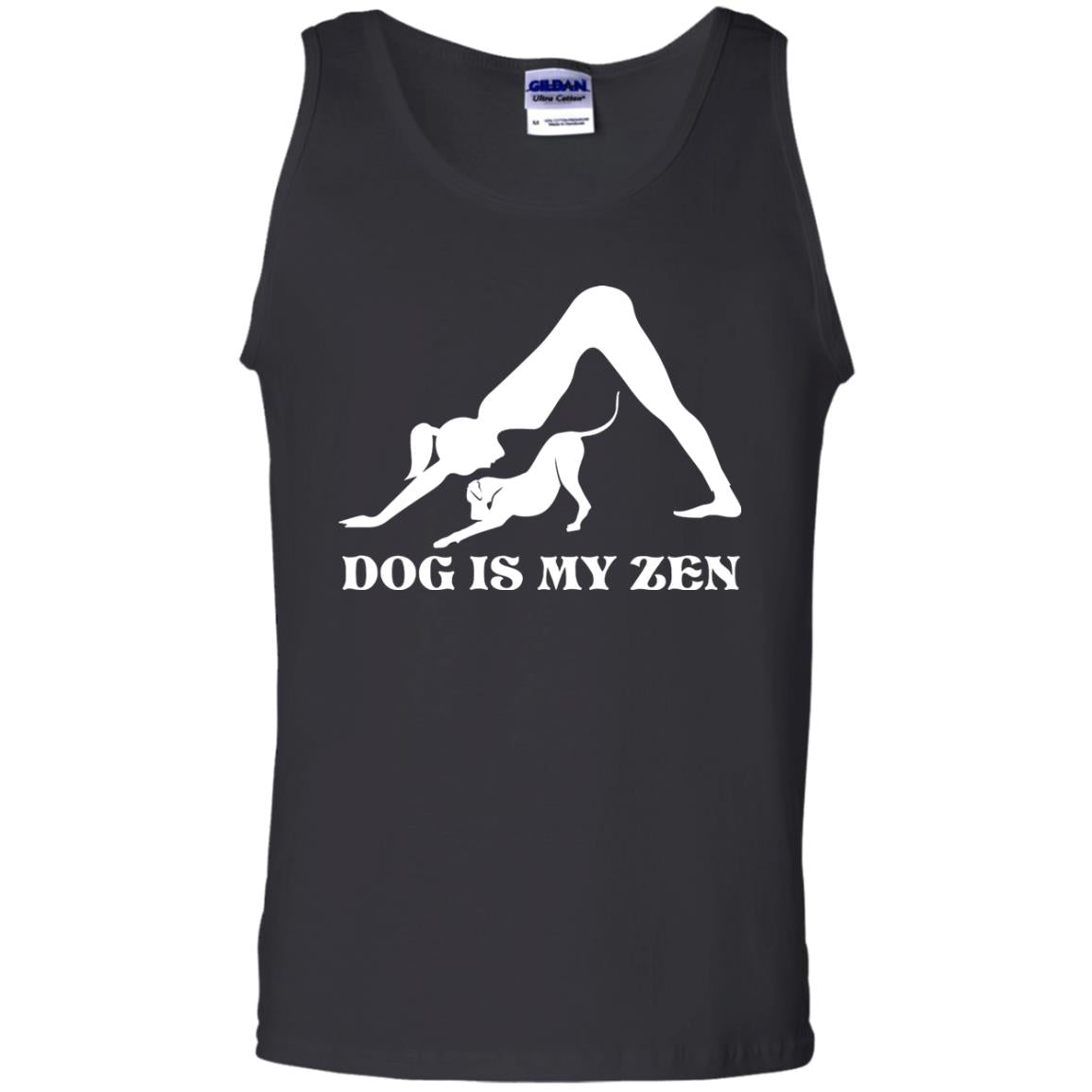 Yoga Dog T-shirt Dog Is My Zen Black