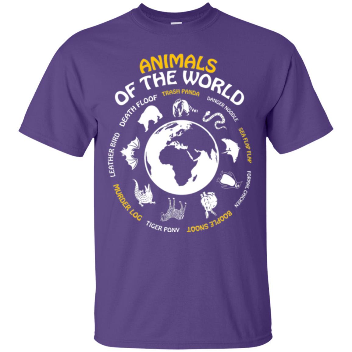 Animals Of The World T-shirt Purple