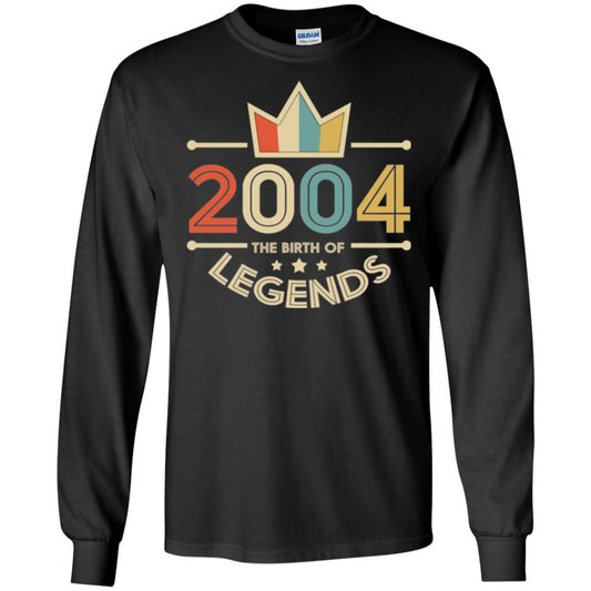 Christmas T-shirt Vintage 2004 The Birth Of Legends Black