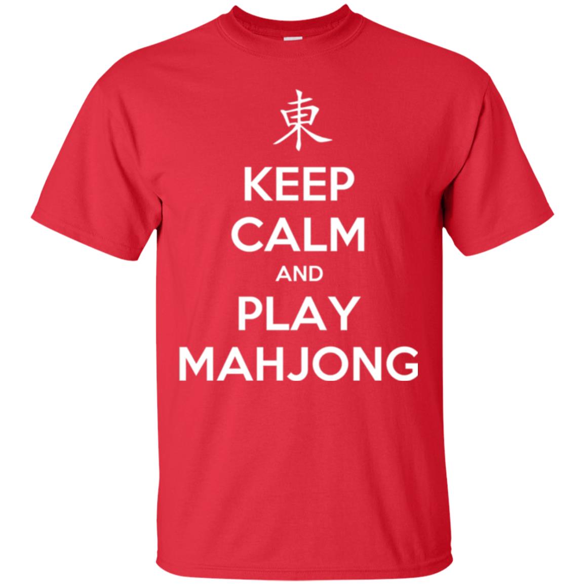 Mahjong Lovers T-shirt Keep Calm And Play Mahjong Red