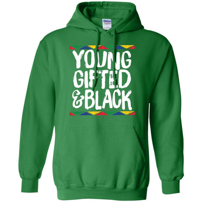 African Pride History Heritage T-shirt Young Gifted And Black Irish Green