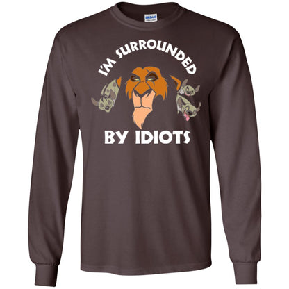 Disney Lion King T-shirt Scar Surrounded By Idiots Dark Chocolate