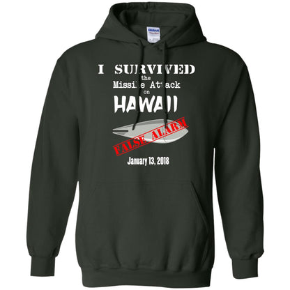Hawaii Missile Attack Survivor False Alarm T Shirt Forest Green