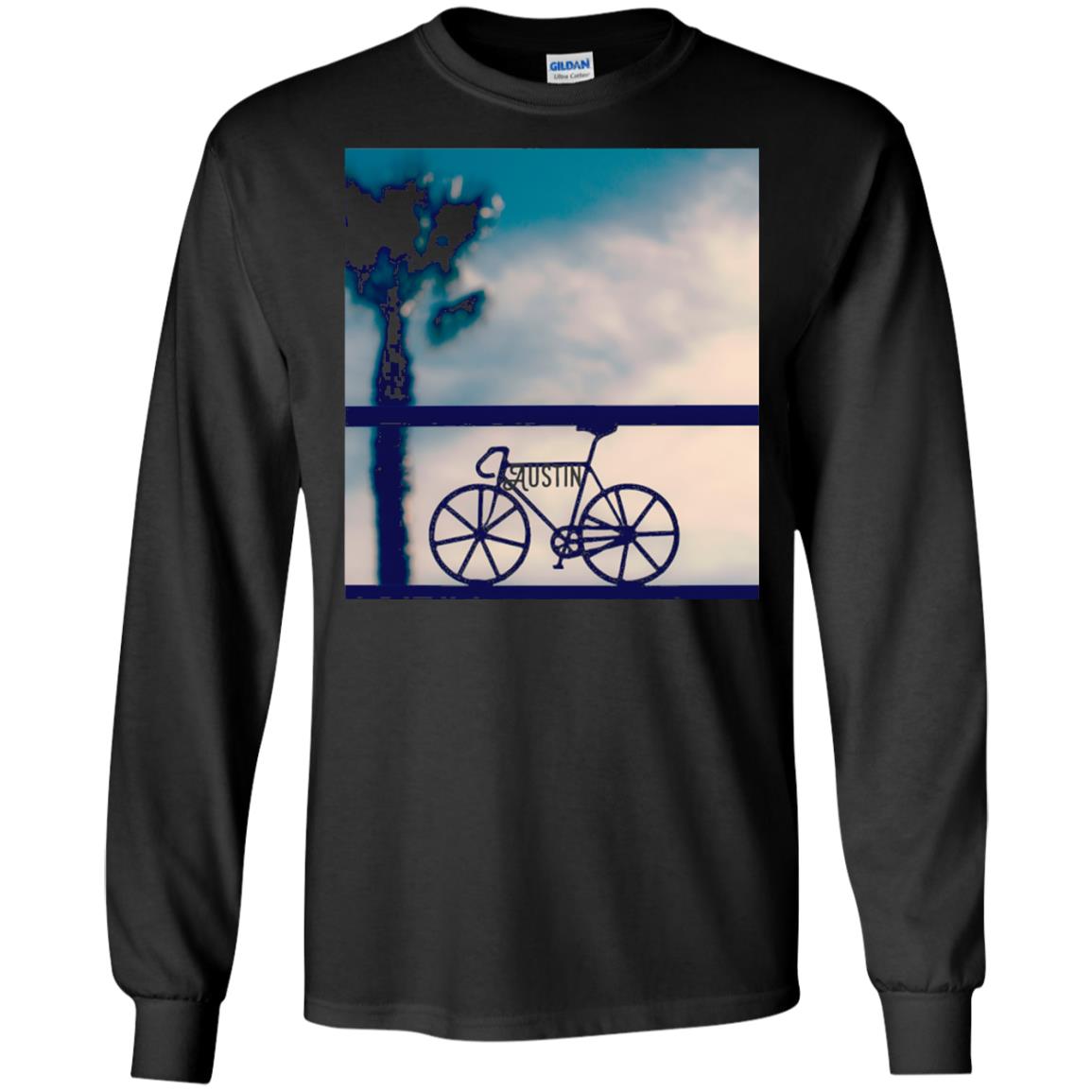 Biking In Austin T-shirt Black