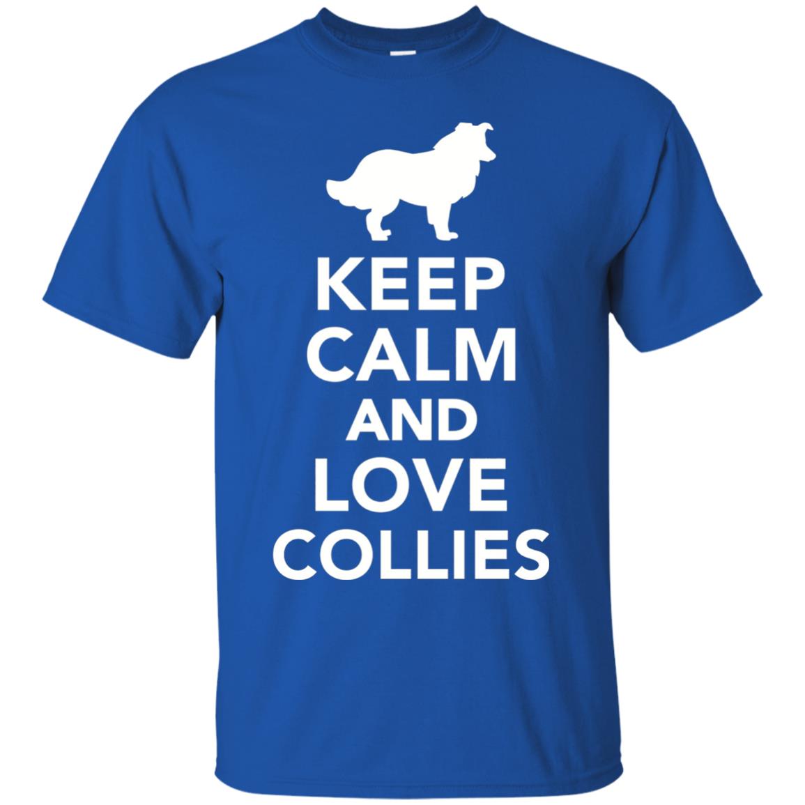Keep Calm And Love Collies T-shirt Royal