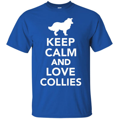 Keep Calm And Love Collies T-shirt Royal