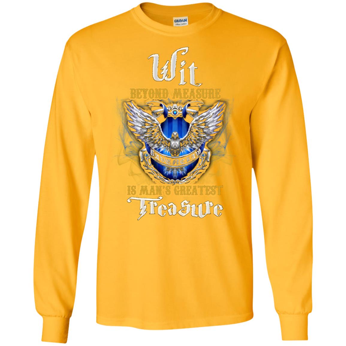 Wit Beyond Measure Is Man's Greatest Treasure Ravenclaw House Harry Potter Fan ShirtG240 Gildan LS Ultra Cotton T-Shirt