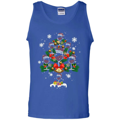 Wine X-mas Tree Drinking Lovers Idea Shirt Royal
