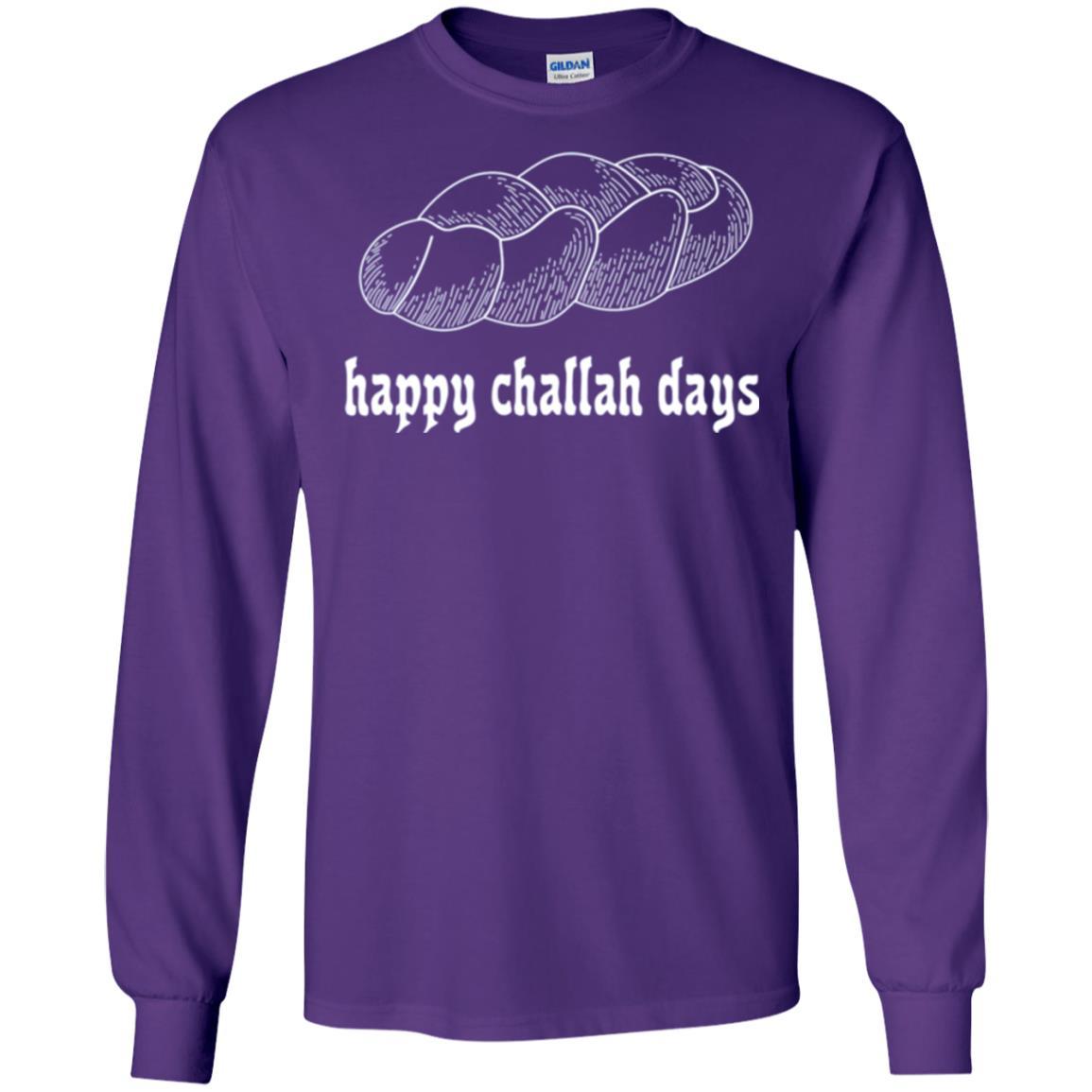 Baker T-shirt Happy Challah Days T-shirt Purple