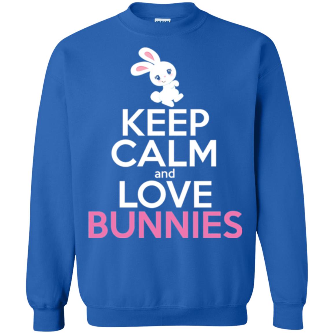 Bunny T-shirt Keep Calm And Love Bunnies Royal