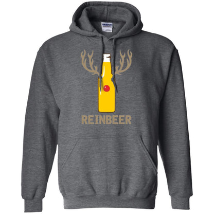 Christmas T-shirt Reinbeer Bottle Drinking Dark Heather