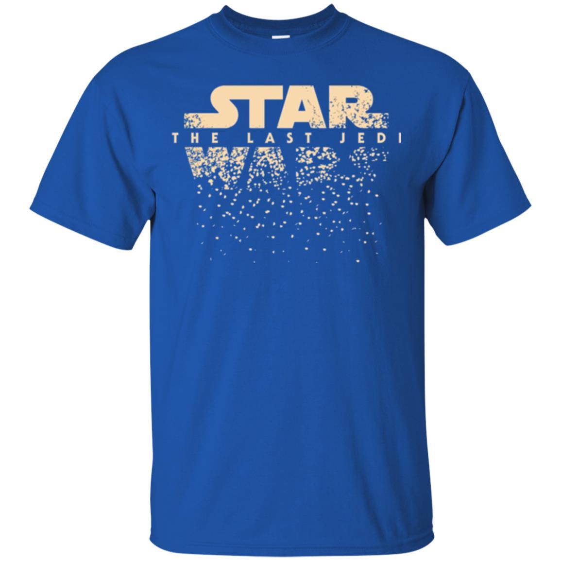 Star Wars Last Jedi Disintegrated Logo Graphic T-shirt Royal
