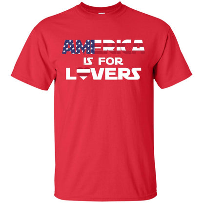 America Is For Lovers Flag Of United States Shirt Red