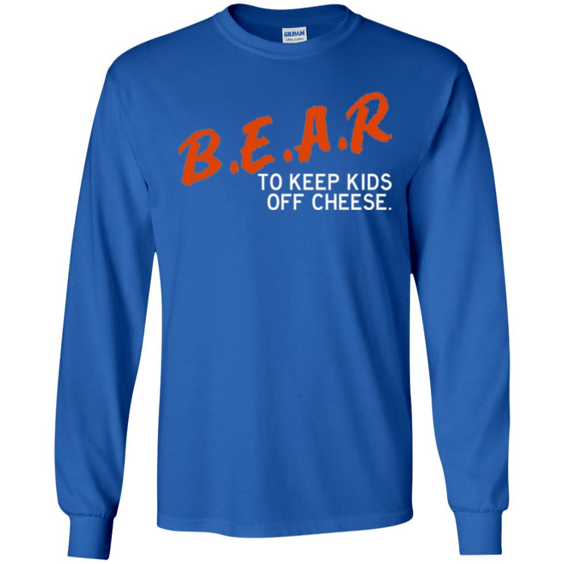 Chicago Football T-shirt B.e.a.r. To Keep Kids Off Cheese Royal